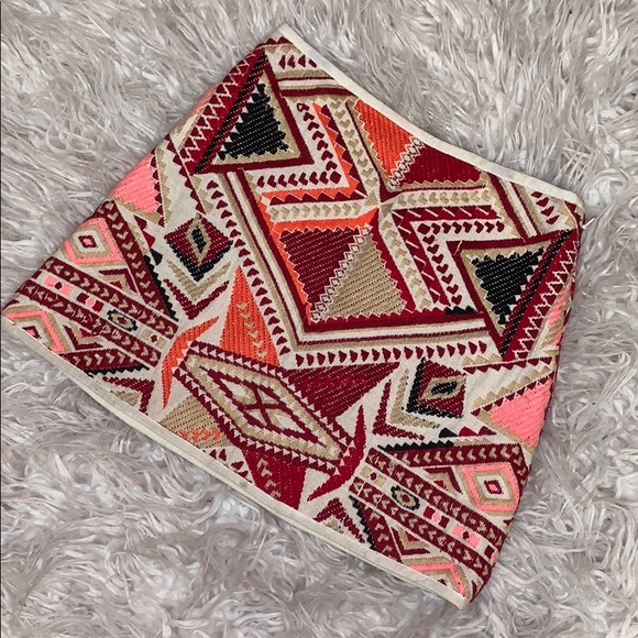 Topshop Dresses & Skirts - neon embroidered miniskirt